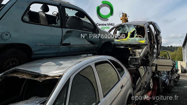 Epave voiture sans carte grise