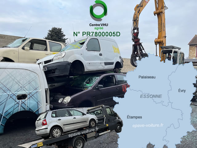 Enlèvement d'épave gratuit Essonne 91
