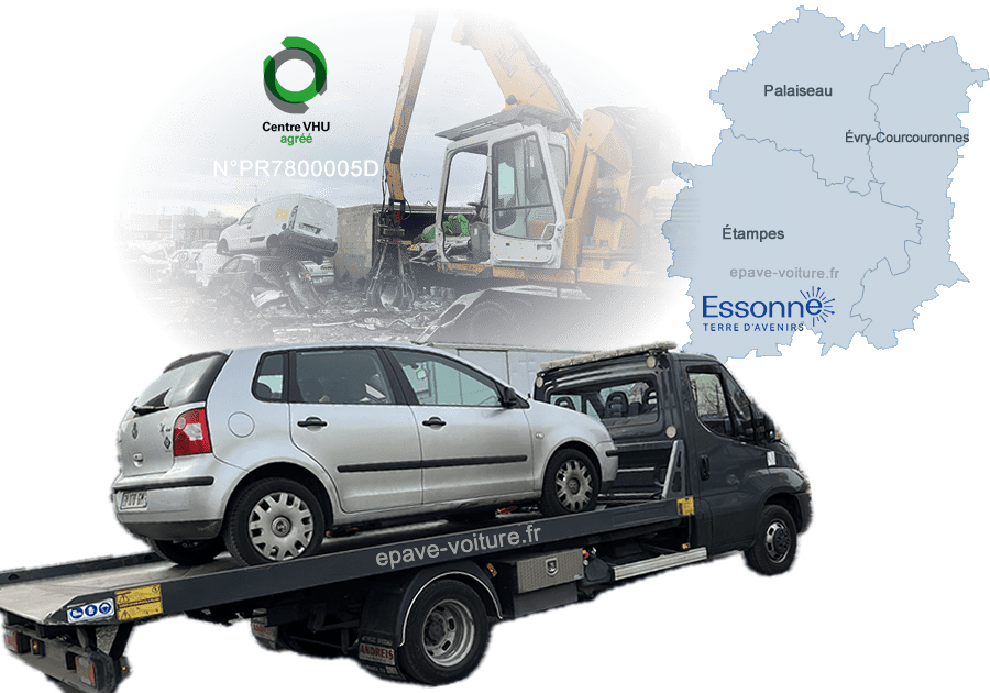 Epaviste Essonne 91 : Enlèvement épave gratuit