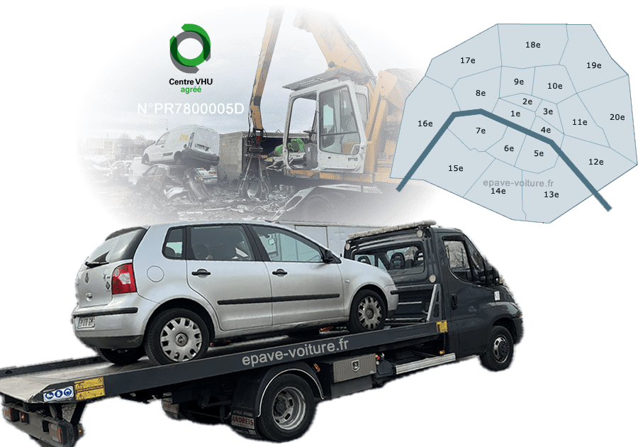 Epaviste Paris 75 : Enlèvement épave gratuit