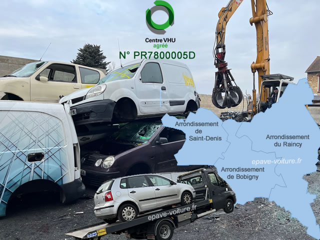 Enlèvement d'épave gratuit Seine-Saint-Denis (93) Enlèvement d'épave gratuit Seine-Saint-Denis (93)