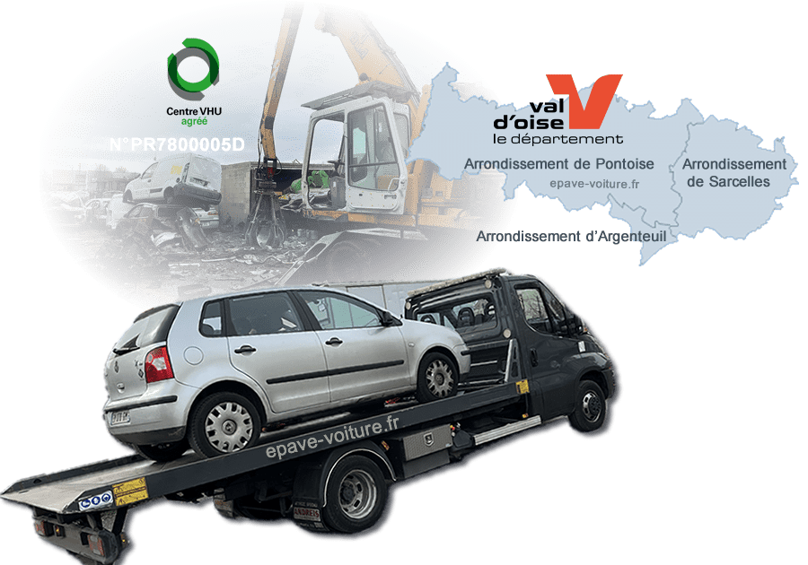 Epaviste Val-d'Oise 95 : Enlèvement épave gratuit