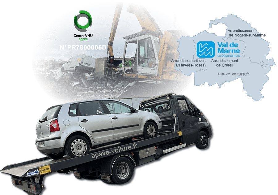 Epaviste Val-de-Marne 94 : Enlèvement épave gratuit
